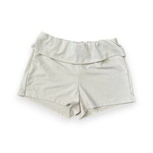 SHEIN Cream Athletic Shorts Elastic Waistband